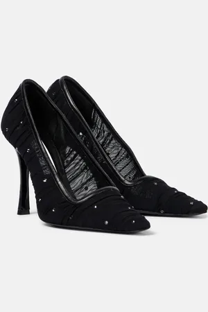 Jimmy Choo Lotta 100 embellished mesh pumps