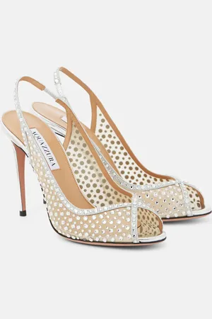 Aquazzura Crystal Lover 105 embellished sandals