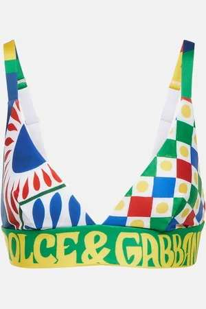 Dolce & Gabbana Printed technical jersey bralette