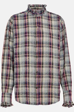 Marant Etoile Saoli checked cotton and linen shirt