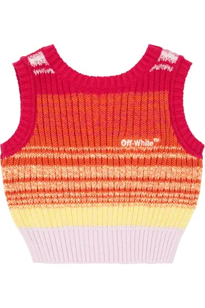 OFF-WHITE Striped cotton sweater vest