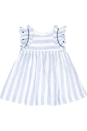 Tartine Et Chocolat Baby striped cotton and linen dress