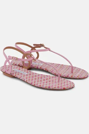 Aquazzura Almost Bare leather thong sandals