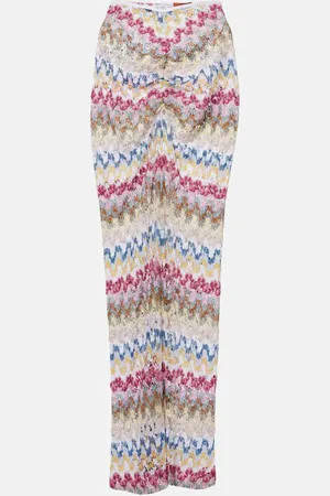 Missoni Knitted lamÃ© midi skirt