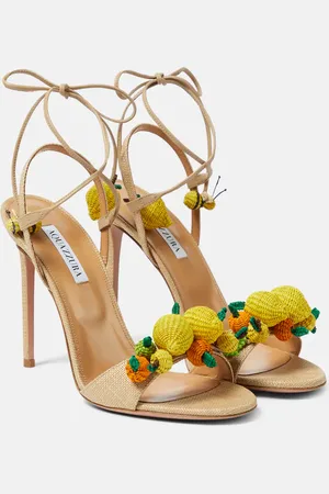 Aquazzura Citrus Punch 105 raffia sandals