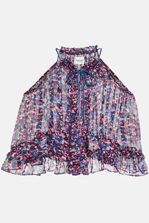 Marant Etoile Fabino printed georgette top