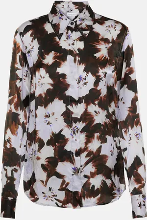 DRIES VAN NOTEN Chowy floral silk satin shirt