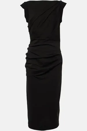 DRIES VAN NOTEN Draped cotton jersey midi dress