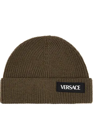 VERSACE Logo wool beanie