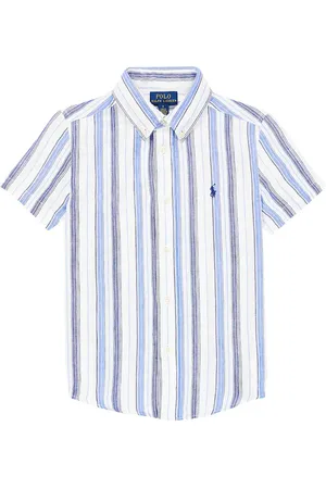 Ralph Lauren Striped logo linen shirt