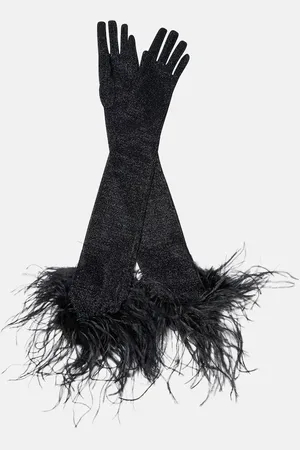 Oseree OsÃ©ree LumiÃ¨re Plumage metallic gloves