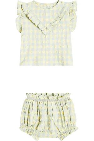 The New Society Baby Canyon cotton-blend top and bloomers set