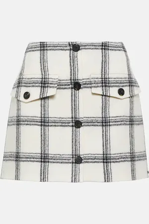 Sportmax Ocroma checked wool miniskirt