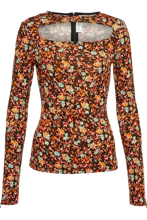 Victoria Beckham Floral cutout top