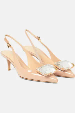Gianvito Rossi Jaipur 55 patent leather slingback pumps
