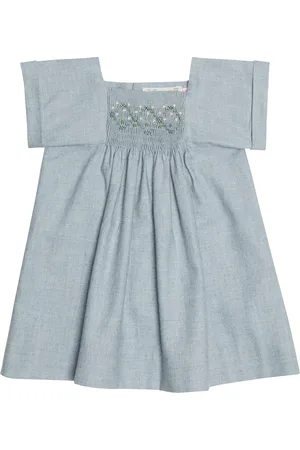 BONPOINT Baby Pais cotton twill and wool dress