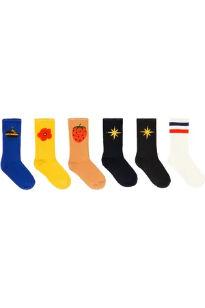 Mini Rodini Set of 6 printed cotton-blend socks
