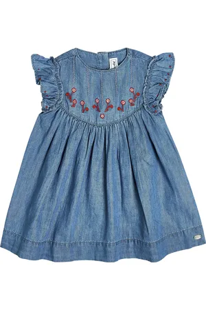 Tartine Et Chocolat Baby embroidered chambray dress