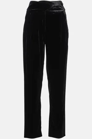 Blazé Milano BlazÃ© Milano Afterglow high-rise velvet slim pants