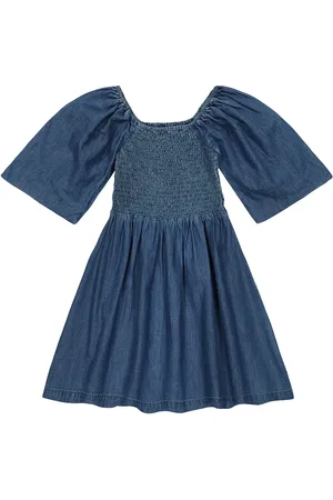 Molo Cherisa smocked chambray dress