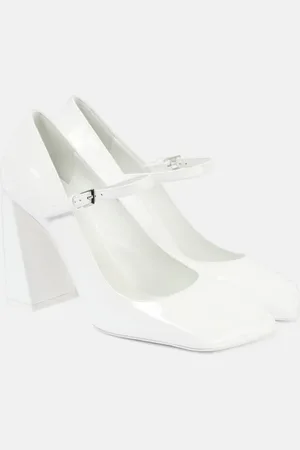 Amina Muaddi Charlotte 95 patent leather Mary Jane pumps