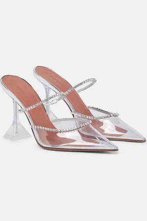 Amina Muaddi Gilda embellished PVC mules
