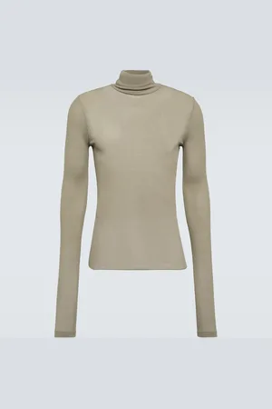 Ami Turtleneck ribbed-knit top