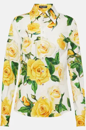 Dolce & Gabbana Floral cotton-blend poplin shirt