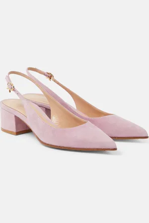 Gianvito Rossi Piper 45 suede slingback pumps
