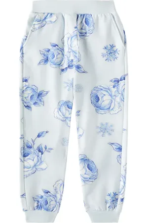 MONNALISA Floral cotton-blend sweatpants