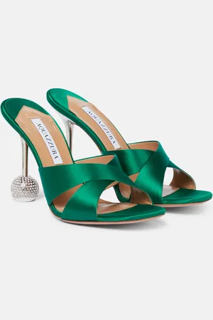 Aquazzura Yes Darling 95 satin sandals