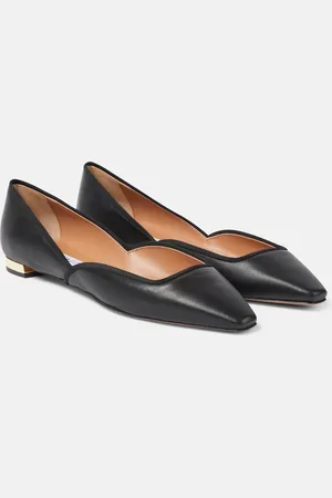 Aquazzura Maia leather ballet flats