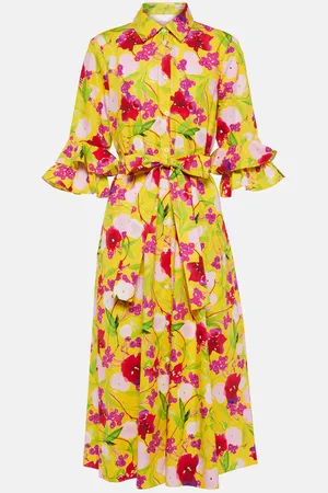 Carolina Herrera Floral cotton shirt dress
