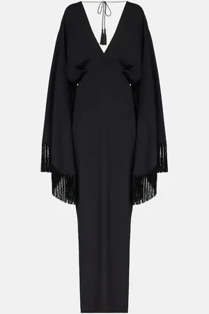 ‎Taller Marmo‎ Magnifique fringed crÃªpe gown