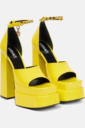 VERSACE Medusa Aevitas patent leather platform sandals