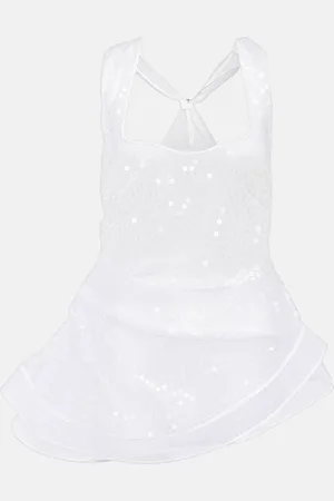 Jacquemus Le DÃ©bardeur Perle sequined top