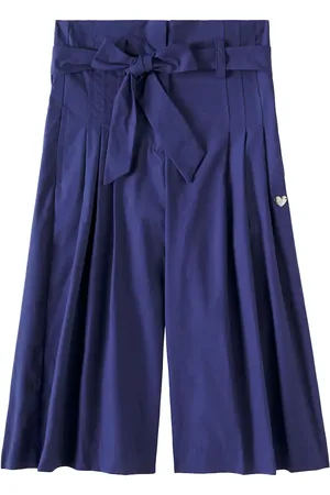 MONNALISA Cotton poplin palazzo pants