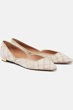 Aquazzura Maia tweed ballet flats