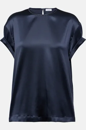 Brunello Cucinelli Silk-blend T-shirt