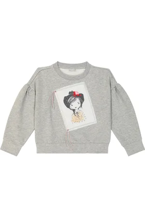 Il gufo Printed cotton-blend jersey sweatshirt