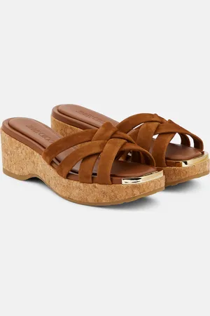 Jimmy Choo Maribou 50 suede sandals