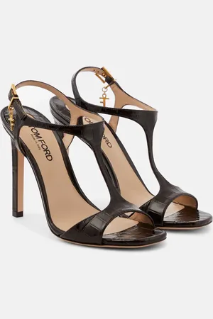 Tom Ford Angelina croc-effect leather sandals