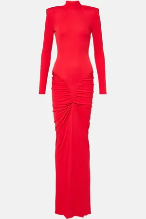 Ilkyaz Ozel Darja ruched high-neck gown