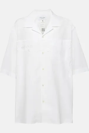 Marine Serre Regenerated Household cotton bowling shirt