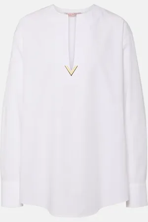 VALENTINO VGold cotton poplin top