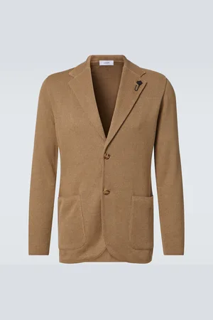 LARDINI Knitted linen and cotton blazer