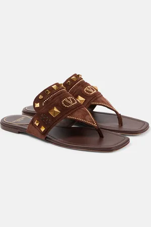 VALENTINO GARAVANI Plaster Caster studded suede thong sandals