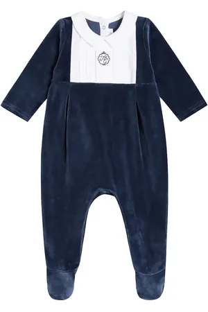 Tartine Et Chocolat Baby cotton-blend velvet onesie