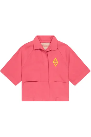 The Animals Observatory Lion logo cotton and linen shirt