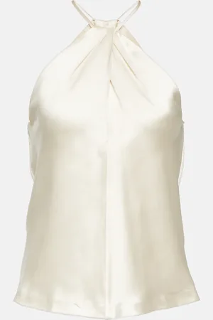 NILI LOTAN Edwige halterneck silk top